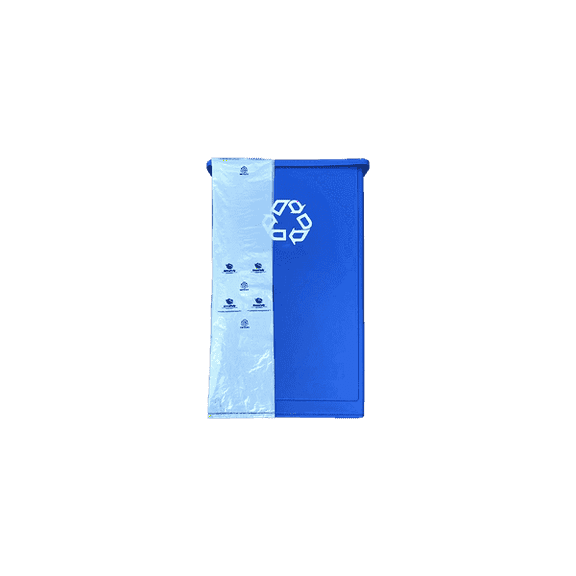 GreenPolly Clear Recycling Slim Jim Liners, 33 Gallon, 100 Count