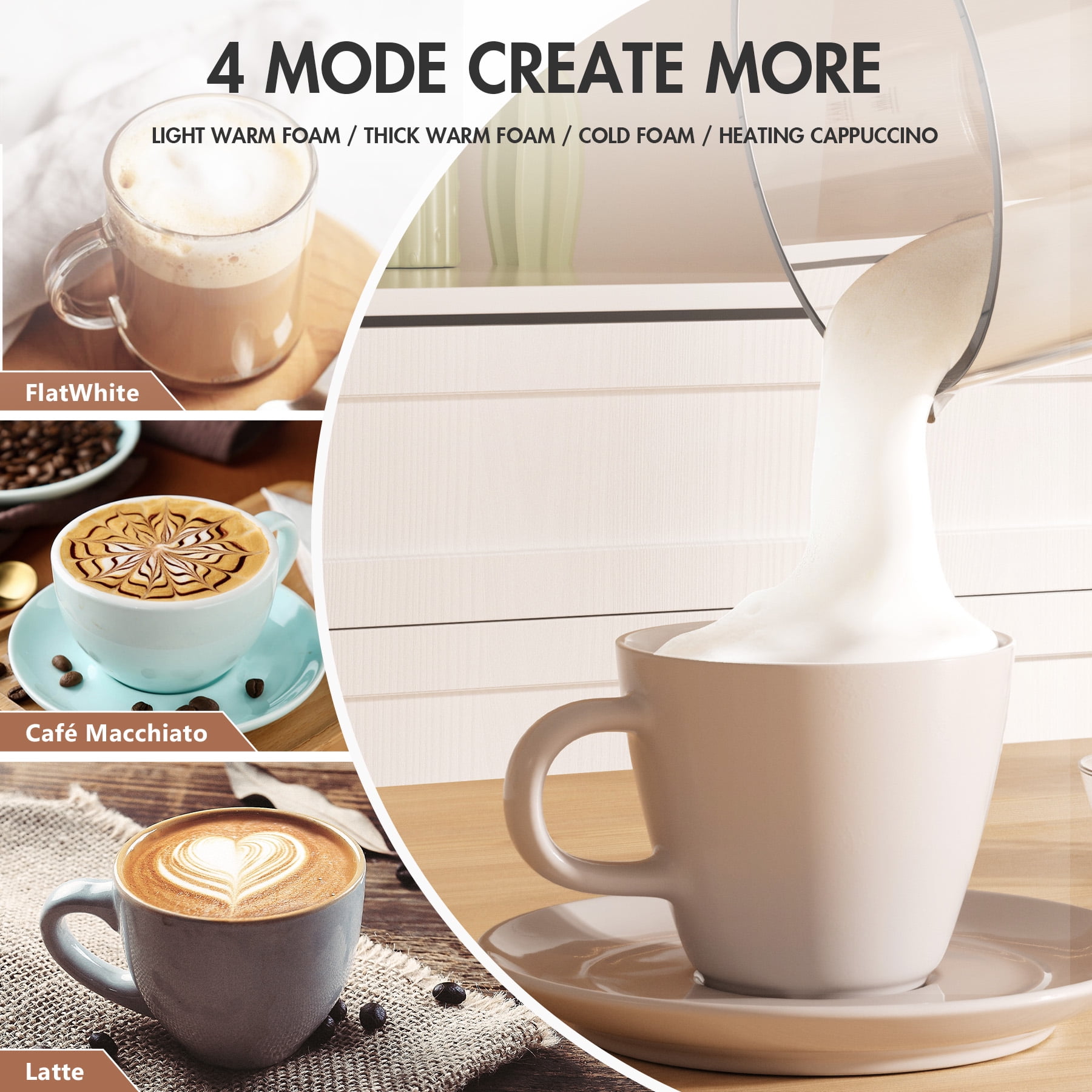 Milk Frother, Spacekey 4-in-1 … curated on LTK