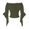 thumbnail image 3 of Blusa Mingyuezai Renaissance Peasant con hombros descubiertos XL para mujer, 3 of 6