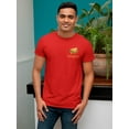 thumbnail image 2 of Sandwich Pocket Graphic Quote Men Red T-Shirt, Male Medium, 2 of 4