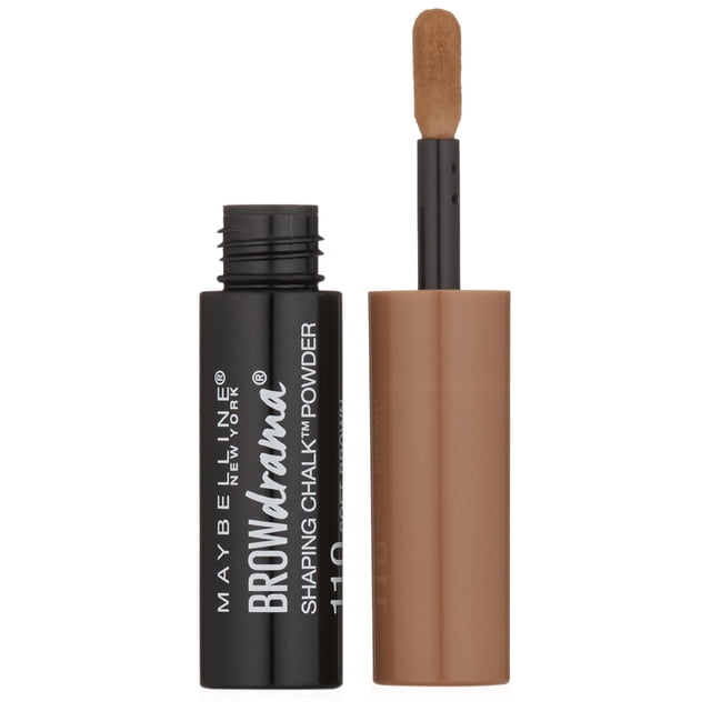 Maybelline New York Brow Drama Shaping Chalk En Polvo, Marrón Suave, 0.035 Fl. Onz.