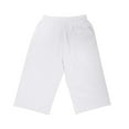 thumbnail image 5 of Dazajoo Summer Shorts for Women Loose Fit Knee Length Bermuda Drawstring Shorts with Pockets Womens Casual Solid Color Beach Half Pants 2024,White,XL, 5 of 7