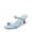 LIGHT BLUE, variant on Women's Low Kitten Heels Square Toe Two Strap Heeled Sandals Dress Casual Summer Mules Shoes