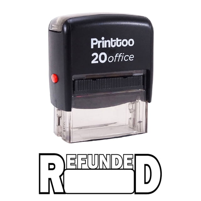 Printtoo REFUNDED Self Inking Rubber Stamp Office Stationary Stamp-Black