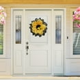 thumbnail image 6 of Sunflower Wreath for Front Door, 16 Inch Rustic Burlap Garland with Bees, Yellow Sunflower Wall Hanging for Outdoor Welcome Sign, Spring Summer Autumn Festival Home Decor, 6 of 9