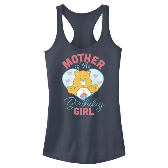 Junior's Care Bears Mother of the Birthday Girl Racerback Tank Top