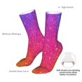 thumbnail image 4 of Fuzoiu Holiday Shiny Print Crew Socks,Casual Athletic Gym LightWeight Thin Socks,Casual Crew Socks for Men Woman,Calf Length Crew Socks, 4 of 7