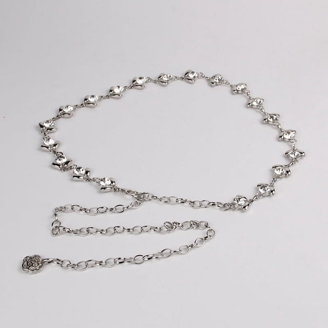 Cadena de cintura de cristal de metal de moda para mujer, cadena de pantalones de cuerpo de diamante a juego con personalidad de moda, estilo único compatible