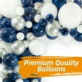 thumbnail image 2 of Navy Blue Balloon Arch and Garland Kit, Premium Navy Blue and Silver Party Decorations for Graduation, Birthday or Baby Shower, 2 of 7
