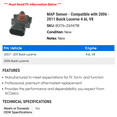 thumbnail image 2 of MAP Sensor - Compatible with 2006 - 2011 Buick Lucerne 4.6L V8 - AC Delco, 2 of 2