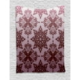 thumbnail image 1 of Renaissance Tapestry, Damask Vibrant with Swirled Branches in Classic Fashioned Antique Curves, Wall Hanging for Bedroom Living Room Dorm Decor, 60W X 80L Inches, Maroon Lilac, by Ambesonne, 1 of 2
