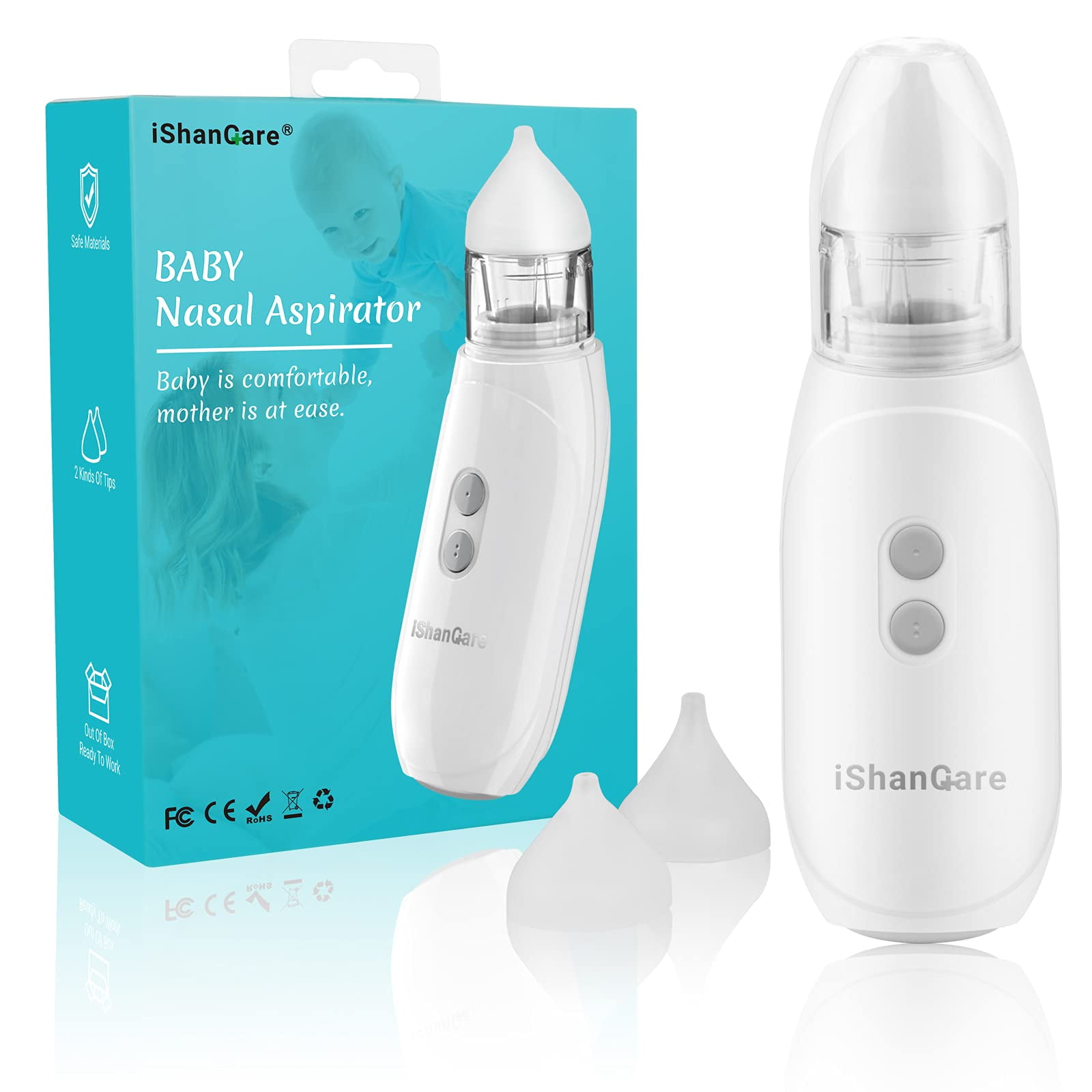 iShanCare Baby Nasal Aspirator Electric Sucker of Snot for Infants