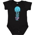 thumbnail image 3 of Inktastic Blue Jellyfish, Cute Jellyfish With Pink Ribbons Girls Baby Bodysuit, 3 of 5