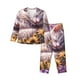 thumbnail image 1 of Fotbe Warm Sunflower Sleeping Cat Conjunto de Pijama de Manga Larga para Mujer con Estampado, Ropa de Dormir de 2 Piezas, Conjunto de Casa Suave y Cómodo con Bolsillos-X-Large, 1 of 7