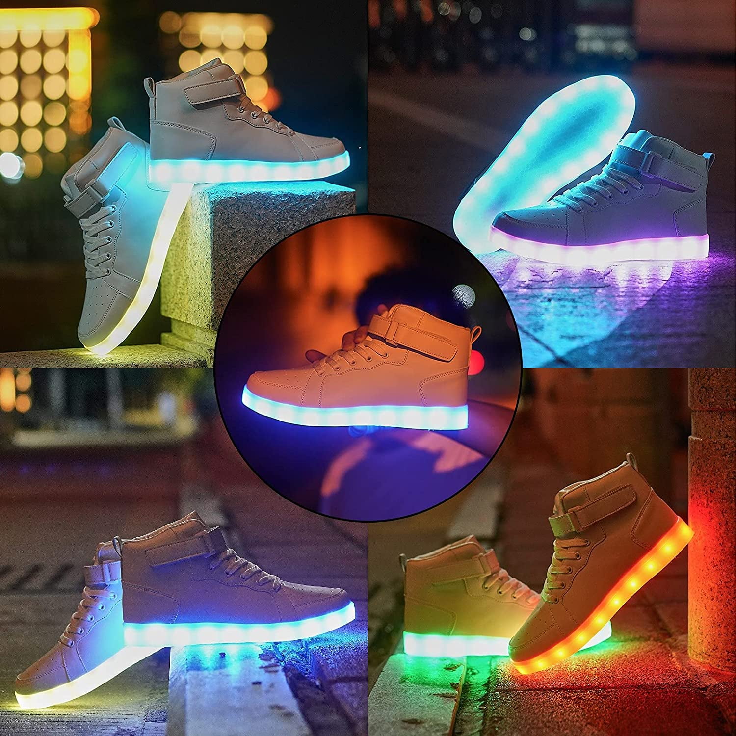  PYYIQI LED Light Up Shoes for Women Men Sports LED Shoes  Dancing Sneakers Low-Top USB Charging Shoes for Festivals, Christmas,  Halloween, New Year Party with USB Charging, Black 35