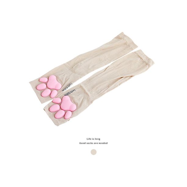 Cute Cat Claw Sleeves 3D Cat Claw Pad Guantes Deportes Al Aire Libre Mangas De Brazo Lindos Guantes De Seda De Hielo Para Mujeres Y Niños Sweethay AP006517-02