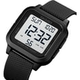 thumbnail image 2 of Squar Women's Men's Digital Watch Big Numbers Dial Multifunction Large Face Waterproof LED Watches, 2 of 6