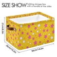 thumbnail image 4 of Yayeee Canvas Storage Basket with Handles for Shelves Fabric Bins Closet Organizer, Pink Stars, 4 of 8