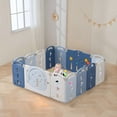 thumbnail image 5 of 14-Panel Lightweight Plastic Playpen, Activity Fence, Versatile for Indoor and Outdoor Play, Blue, 5 of 6