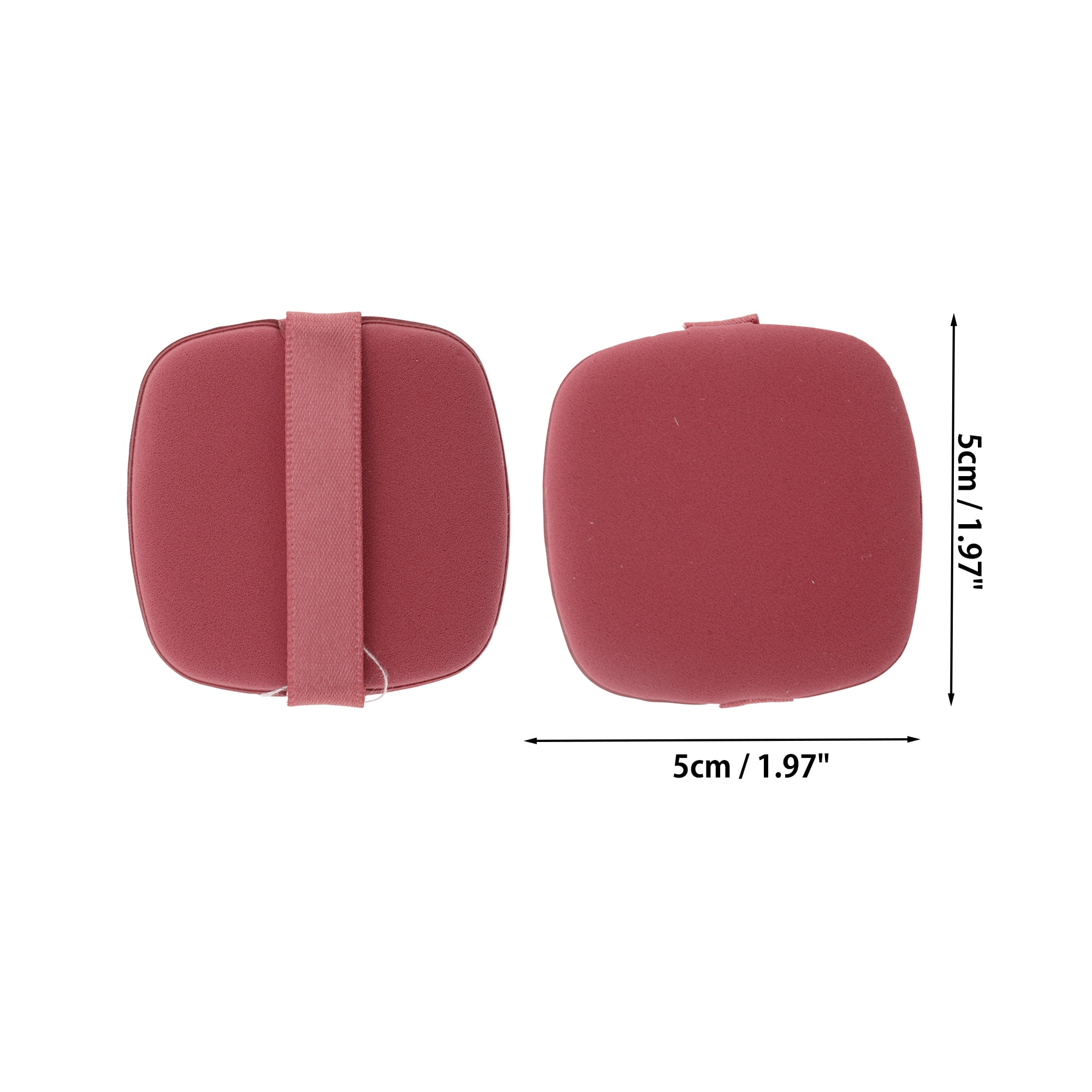 Unique Bargains 10 Pcs Square Face Makeup Sponge for Bedrooms Beauty Applications Red