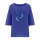 thumbnail image 4 of Camiseta de Manga Corta de la Mujer Casual Cuello Redondo Impresión Superior, Camiseta Ligera para Diario, Fiesta Y Todas las Estaciones, 4 of 4
