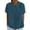ZA-Blue, variant on Summer Womens Tops Peter Pan Collar Short Cuffed Sleeve Linen Blend Blouses Loose Solid Color T-Shirts Casual Office Beach Vacation Clothes