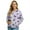 Purple Butterfly Floral, variant on COEQINE Women's Bomber Jacket Zip Up Long Sleeve Varsity Shackets Lightweight Coat with Pockets, Stand Collar Loose Fit Casual Jacket Fall Winter Outfits, Small, Blue Sea Turtle Hibiscus