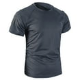 thumbnail image 6 of OGLCCG Tactical T Shirt for Men Short Sleeve Crewneck Workout Shirts Summer Lightweight Outdoor Casual Running Gym Athletic Tees Shirts,L,Gray, 6 of 8