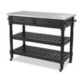 thumbnail image 2 of Bowery Hill Traditional Wood Kitchen Cart in Black, 2 of 8
