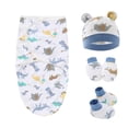 thumbnail image 1 of Europa y Estados Unidos Bebé recién nacido Bebé primavera Saco de dormir de gusano de seda Gorro de bebé Guantes de bebé Juego de pies de bebé, 1 of 5