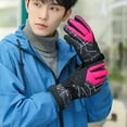 thumbnail image 2 of YAYUBA Men's Mittens Knitted Gloves Men's Warm Winter Gloves Fleece Ski Gloves Men Winter Cotton Gloves Thermal Gloves Men Camping Outdoor Cycling, 2 of 3