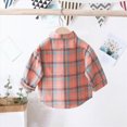 thumbnail image 2 of WXFAZCVU Baby Boy Flannel Shirt Toddler Plaid Shirt Button Down Jacket Coat Fall Outfits Size 18-24 Months, 2 of 3