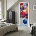 thumbnail image 4 of 2 unids/set bola de Navidad pegatinas para puerta de refrigerador pegatinas impermeables para Mural de pared, 4 of 5