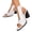 White, variant on Women's Peep Toe Heeled Sandals Non Slip Chunky High Heel Slides Ankle Back Strap Cut Out High Top Dress Shoes Silver Size 8