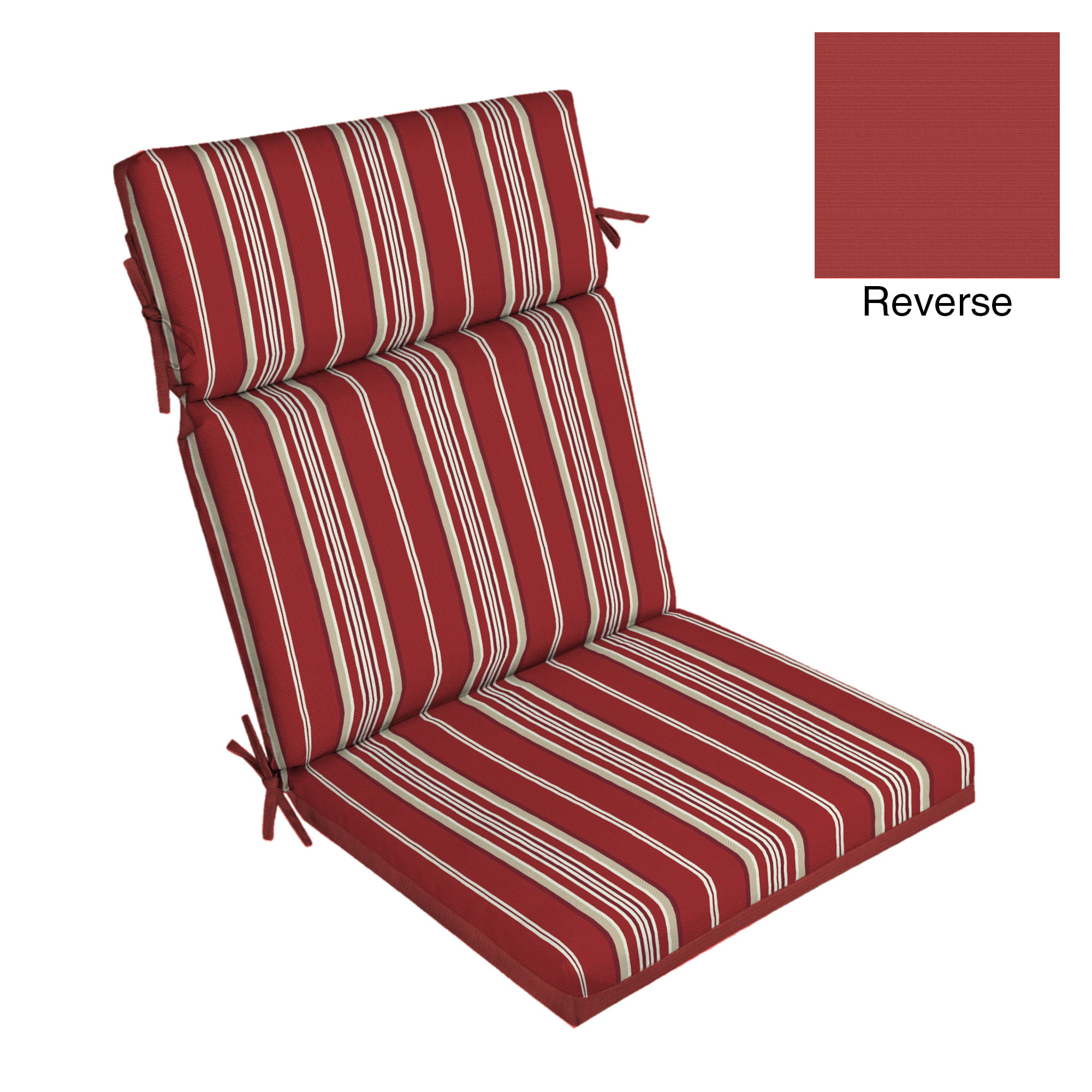 Better Homes & Gardens Red Stripe 44 x 21 in. Outdoor Chair Cushion