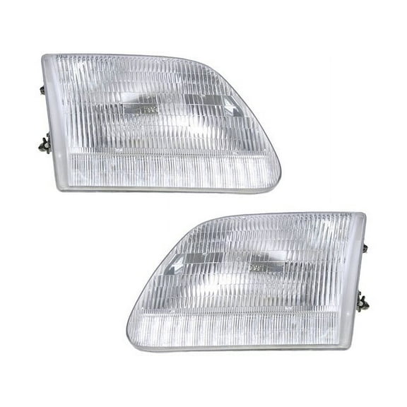 Headlight Assembly Set 2 Piece - Compatible with 2004 Ford F-150 Heritage