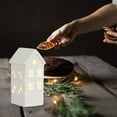 thumbnail image 6 of CxhicLuv Christmas Miniature Porcelain Village House, LED Tea Light Figurine for Xmas, Ceramic Christmas Village House, Christmas Holiday Décor for Table & Home, Perfect Christmas Gift Idea, 6 of 8