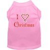 Christmas Screenprinted Dog Shirt, "I Heart Christmas"