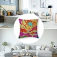 thumbnail image 5 of BANET Colorful Flower Lumbar Throw Pillows Hot Pink Lumbar Throw Pillow Cushion Style Pillow Cover Case for Living Room Set of 2 18x18in, 5 of 7