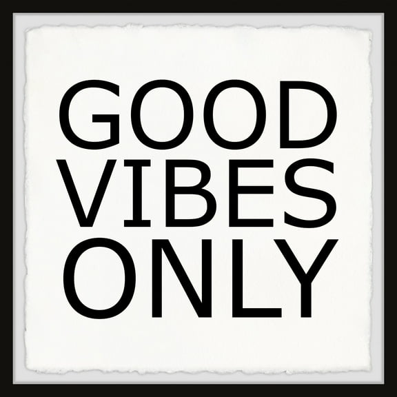 Marmont Hill Good Vibes Only Mantra Framed Wall Art