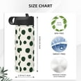thumbnail image 4 of Yiaed Abstract Green Polka Dot Print Water Bottle with Straw Lid, Stainless Steel Double Wall Insulated Water Bottle | Leak-Proof and Spill-Proof Water Bottle, 4 of 8