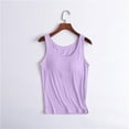 thumbnail image 5 of Womens Tops Womens Tank Tops With In Bra Summer Basic Padded Yoga Shirt Shelf Bras Workout Camisole Casual Undershirt Casual Sleeveless Tank Tops For Women, 5 of 7