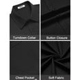 thumbnail image 4 of COOFANDY Mens Dress Shirts Short Sleeve Casual Button Down Shirts Summer Untucked Business Shirts, 4 of 7