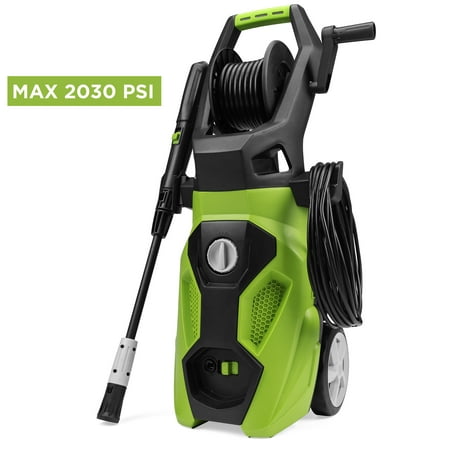 Best Choice Products 2030PSI 1.4 GPM Electric Power Pressure Washer for Car, Deck, House w/ Adjustable Nozzle, Soap Bottle, 19ft Hose, Hose (Best Deck Stain For Pressure Treated Pine)