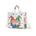 thumbnail image 2 of Gnomes Hearts Swing Corduroy Tote Bag Handbag Large Messenger Bag Shoulder Crossbody Zipper Bag Purse, 2 of 8