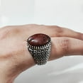 thumbnail image 5 of Mahogany Jasper Mans Ring, Natural Mahogany Jasper Ring, Silver Jewelry, 925 Silver Ring, Birthday Gift, Heavy Mens Ring, Arabic Design, Ottoman Style Ring, Christmas, Turkey Mens Signet Ring, 5 of 7