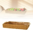 thumbnail image 2 of Rattan Serving Tray with Handles - Woven Wicker Bread Basket for Fruits, Vegetables & Snacks - Decorative Coffee Table Tray - Durable & Easy to Clean - for Home, Kitchen & Restaurant Use, 2 of 7