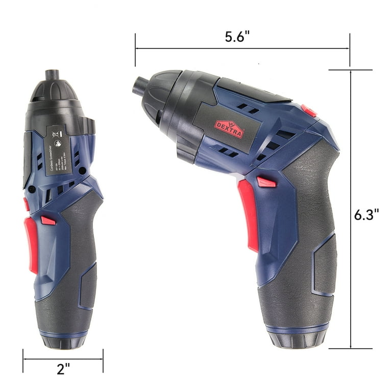 Electric Screwdriver, 4V Power Cordless Screwdriver Rechargeable Set with  Li-ion Battery, 31 Bits&Extension Rod, 3 LED, 3 Adjustable Torque, Magnetic