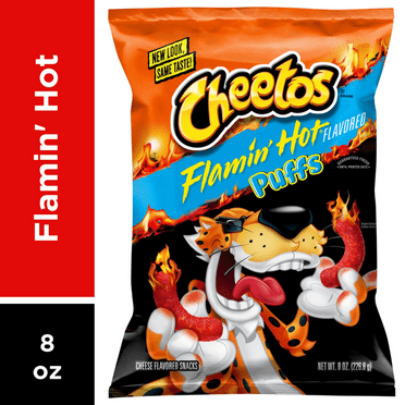 2X - Cheetos Puffs Cheese Flavored Snacks Flamin' Hot Flavored8 oz