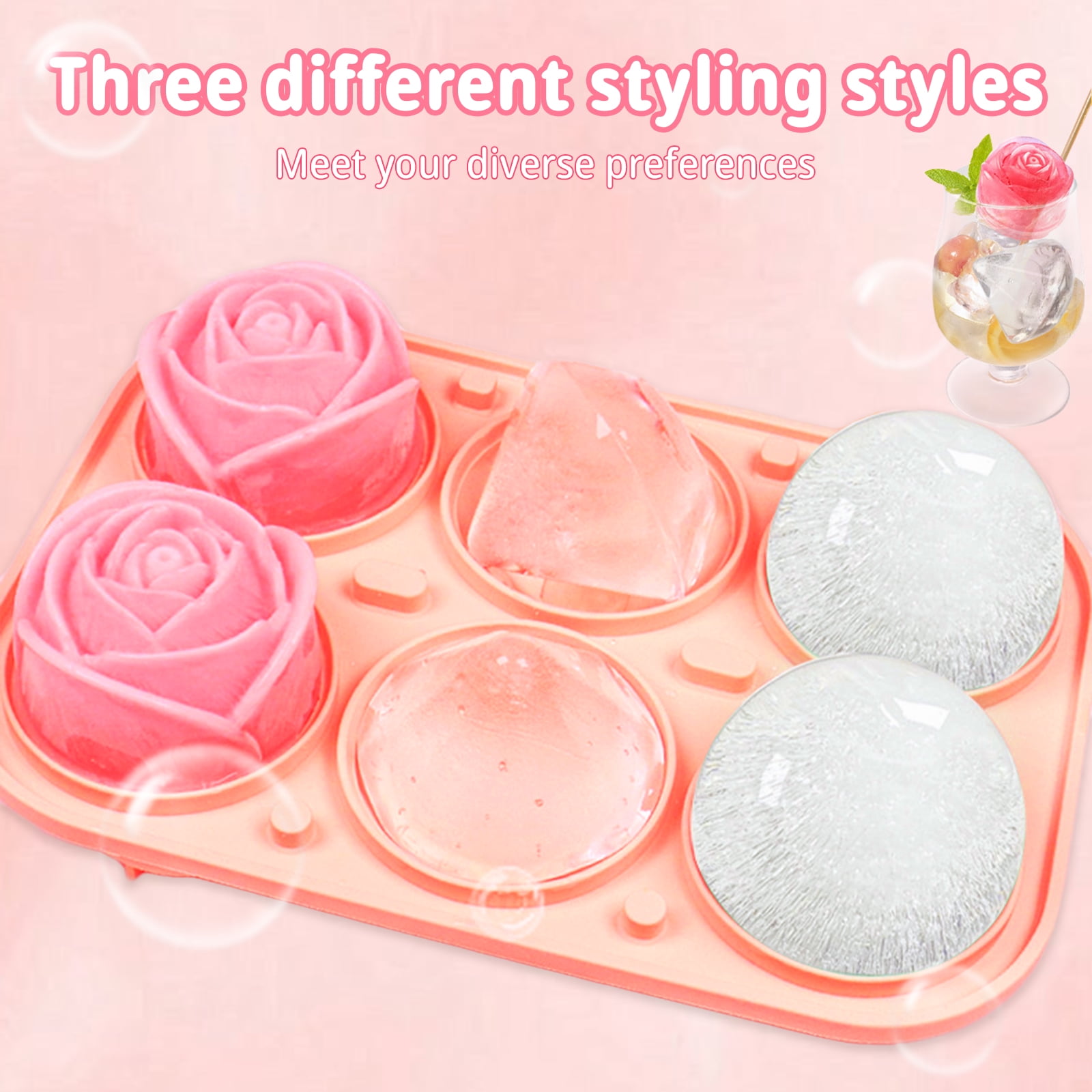 Silicone Ice Cubes Tray Rose Ice Making Tool for Home Gatherings and Beverage Decorations Drink Accessories